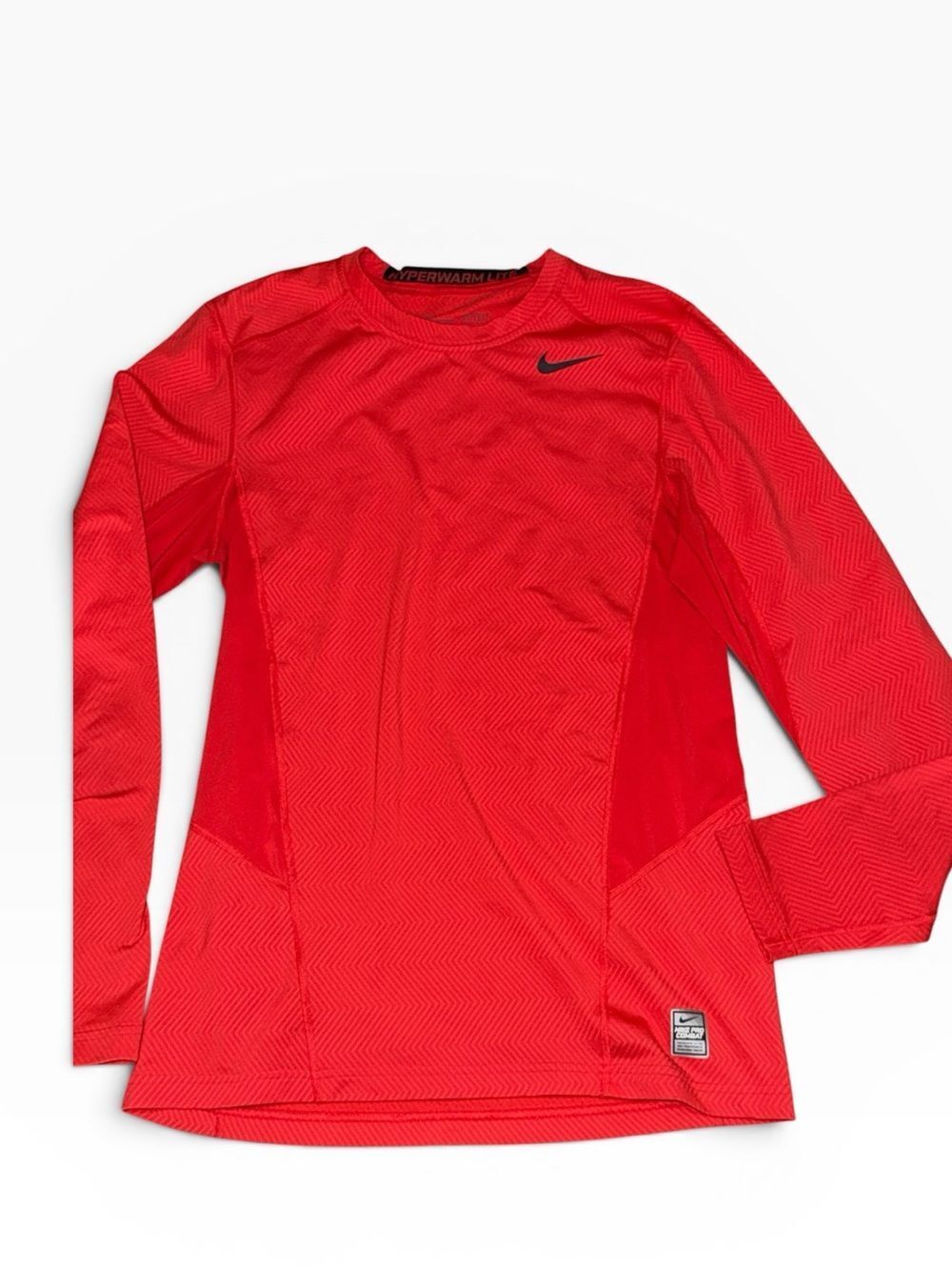 Nike Pro Combat Hyperwarm Lite Long Sleeve Athletic Shirt Red Men’s size Medium